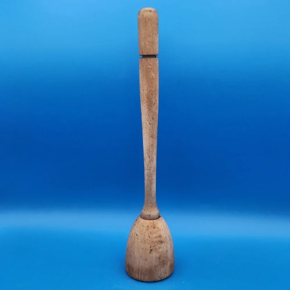 Vintage Primitive Rustic Farmhouse Wooden Potato Masher